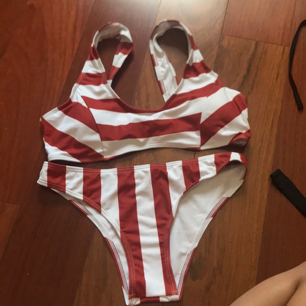 Striped bikini size M